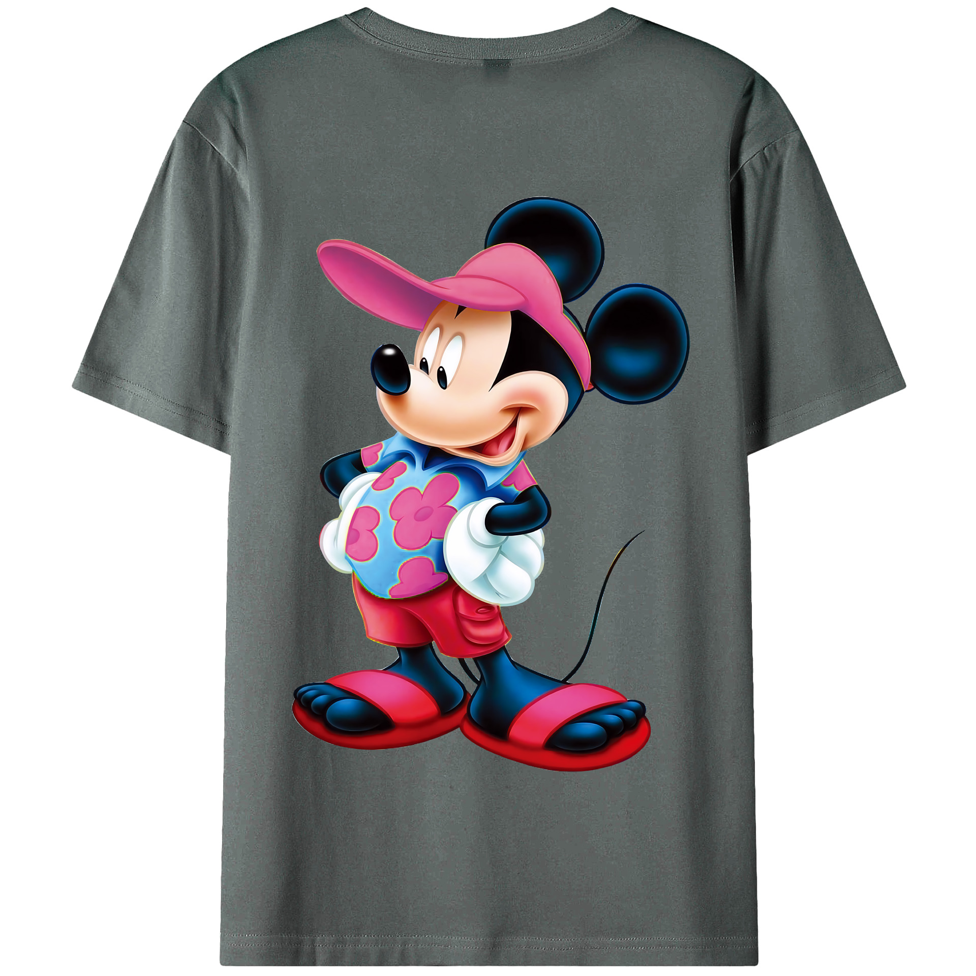 （画像用） ミッキーマウス Mickey Mouse 綿100％半袖Tシャツ（背面プリント）